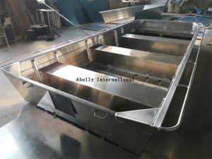 Barco de fundo plano de alumínio